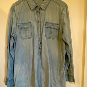 Pullover light denim shirt Sz XL